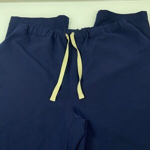 FIGS Men Medium Tall Navy Blue Pisco Scrub Pants Nursing Technical Drawstring